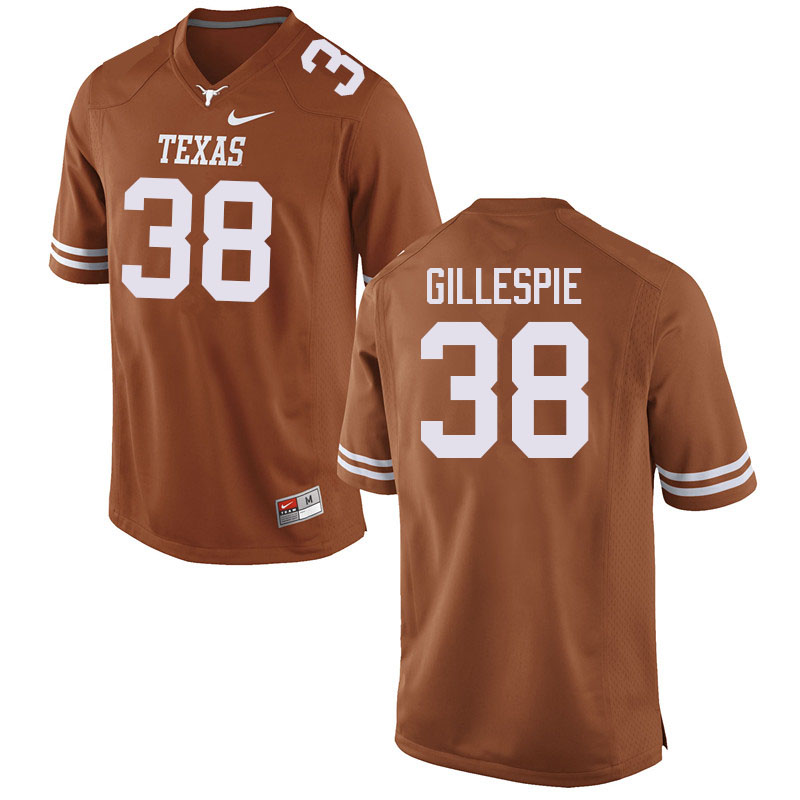 Men #38 Graham Gillespie Texas Longhorns College Football Jerseys Sale-Orange
